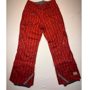 Ride Cappel Snowboards Pants Womens XL Red Checkered Waterproof 15K/10K